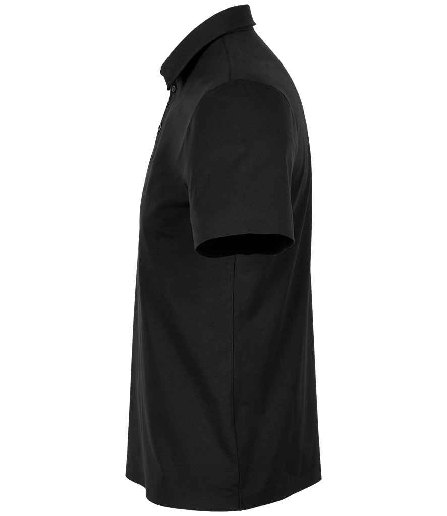 NEOBLU Relax Oscar Jersey Polo Shirt in Deep Black, side view