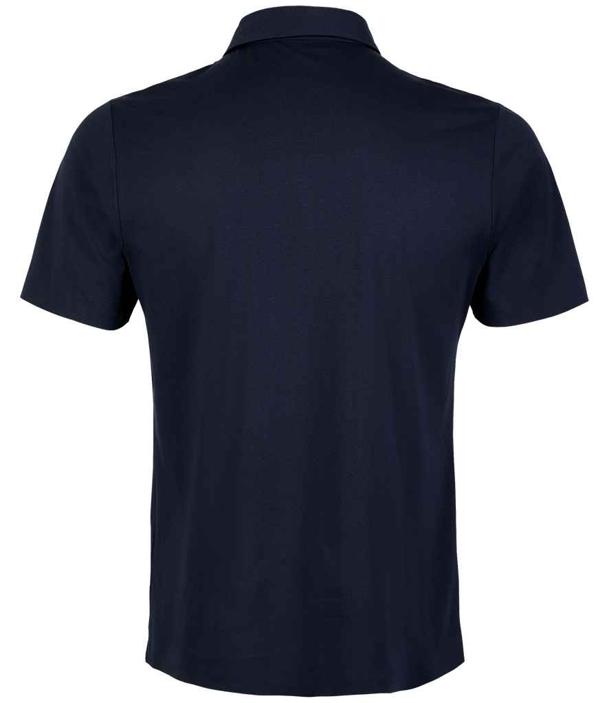 NEOBLU Relax Oscar Jersey Polo Shirt in Night Blue, back view