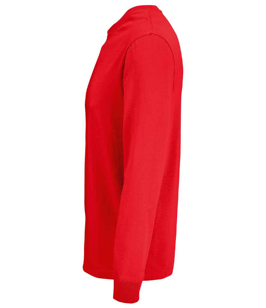 SOL'S Unisex Pioneer Long Sleeve T-Shirt in Bright Red, side view