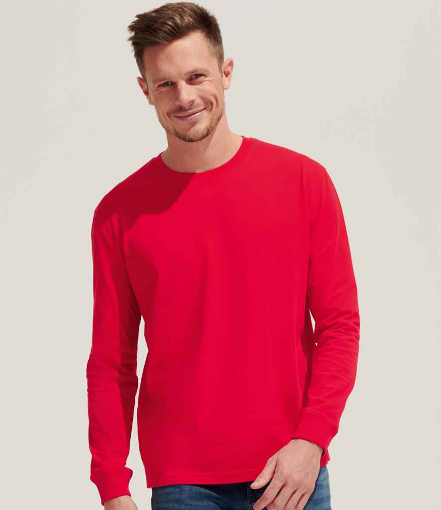 SOL'S Unisex Pioneer Long Sleeve T-Shirt in Bright Red