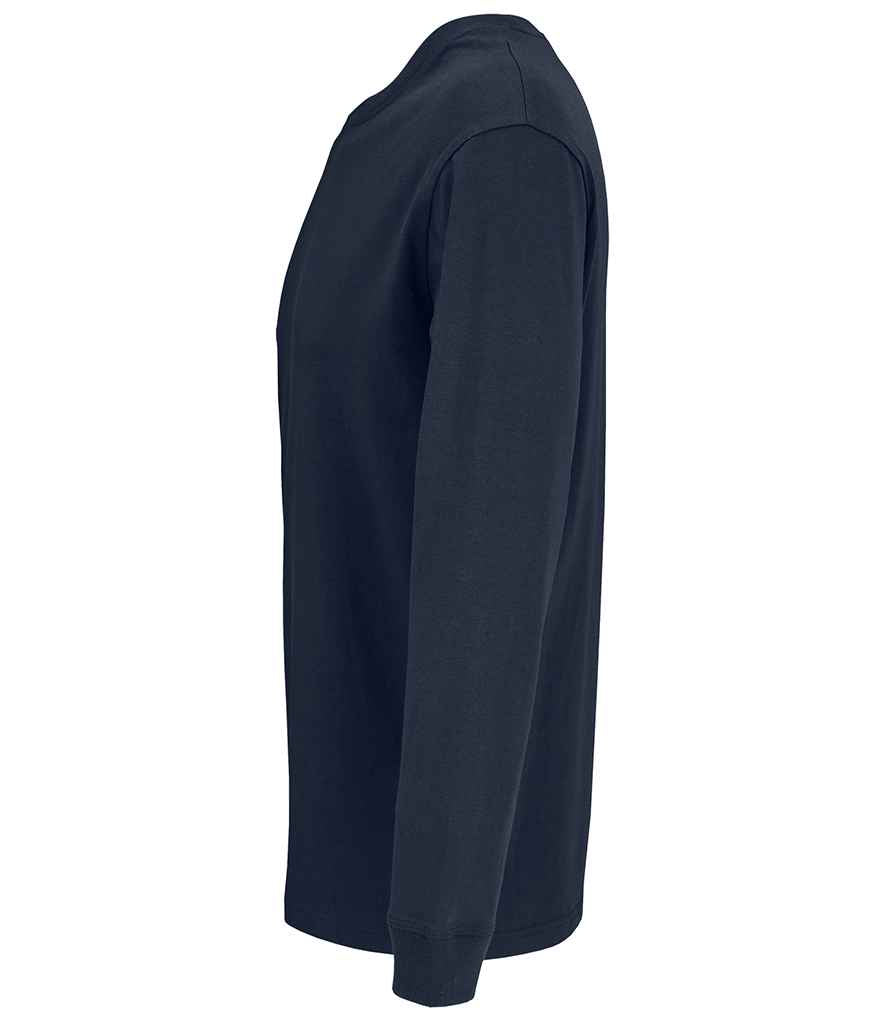 SOL'S Unisex Pioneer Long Sleeve T-Shirt in French Navy, side view