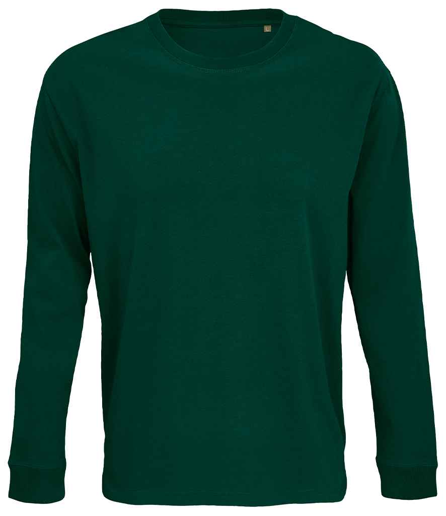SOL'S Unisex Pioneer Long Sleeve T-Shirt in Green Empire, front view