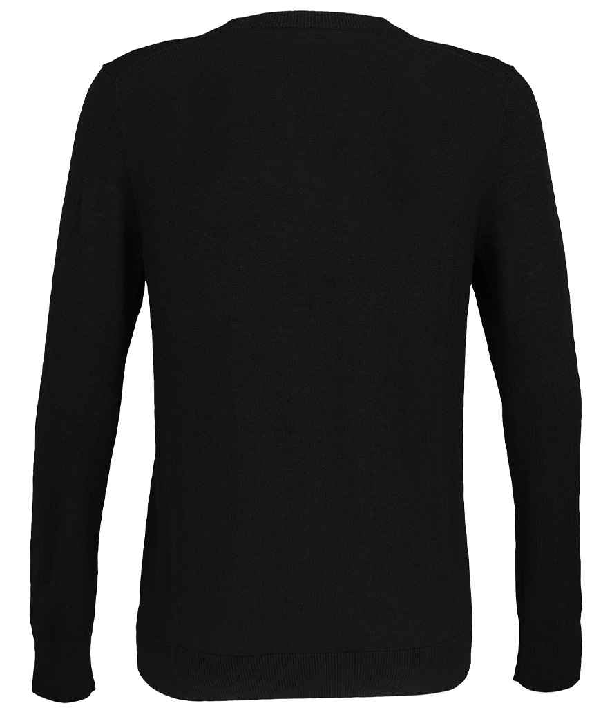NEOBLU Ladies Stuart Round Neck Sweater in Deep Black, back view