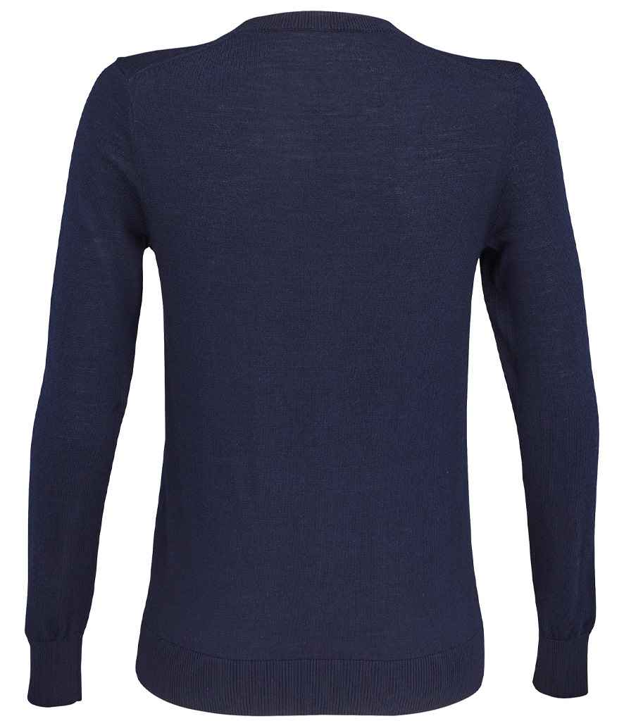 NEOBLU Ladies Stuart Round Neck Sweater in Night Blue, back view