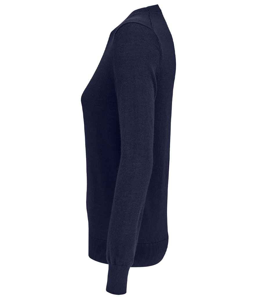 NEOBLU Ladies Stuart Round Neck Sweater in Night Blue, side view