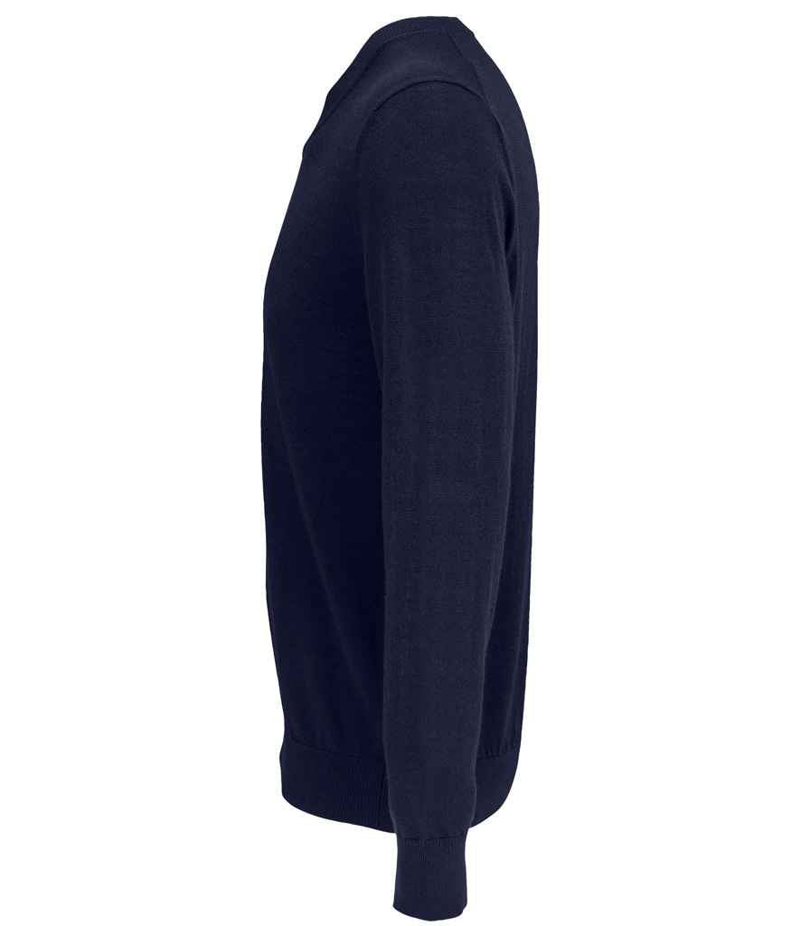 NEOBLU Sullivan V Neck Sweater in Night Blue, side view