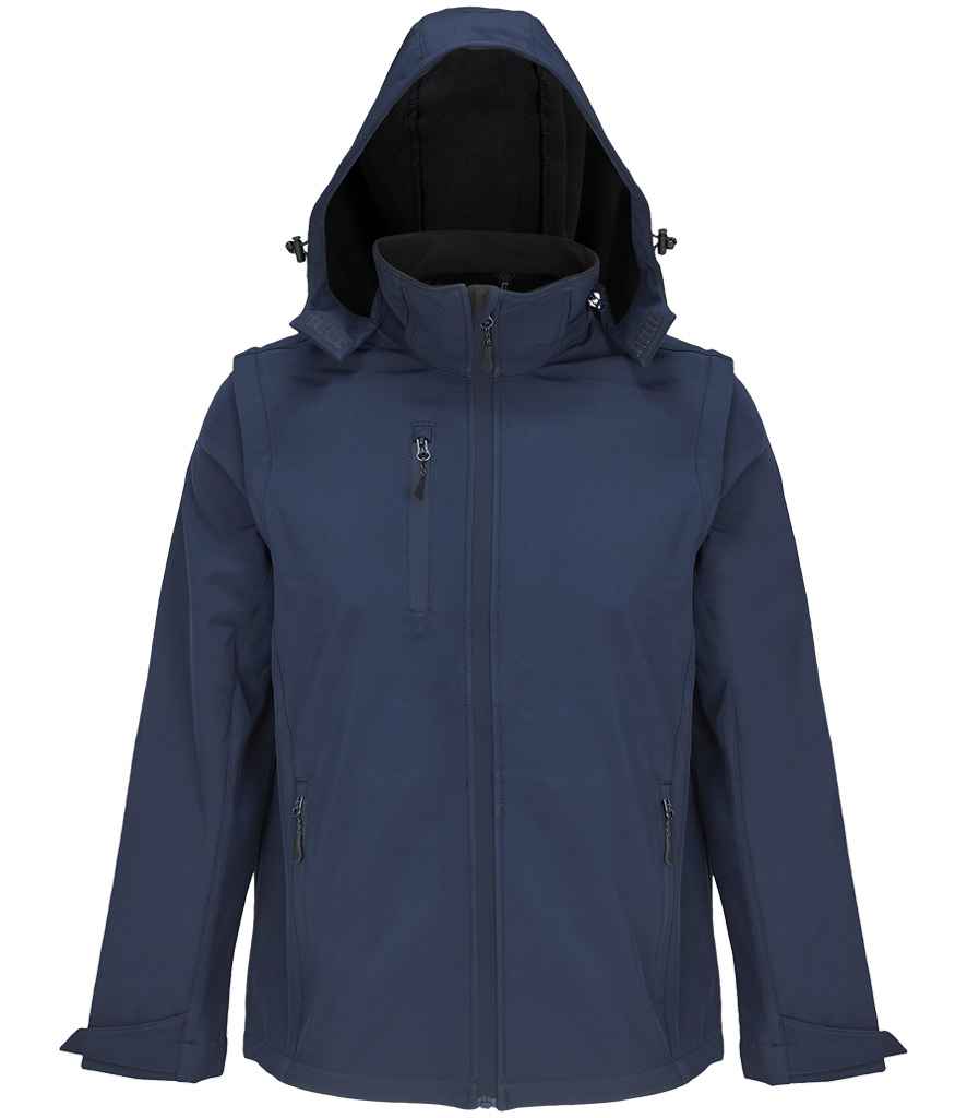 SOL'S Unisex Falcon 3-in-1 Soft Shell Jacket in Abyss Blue, front view