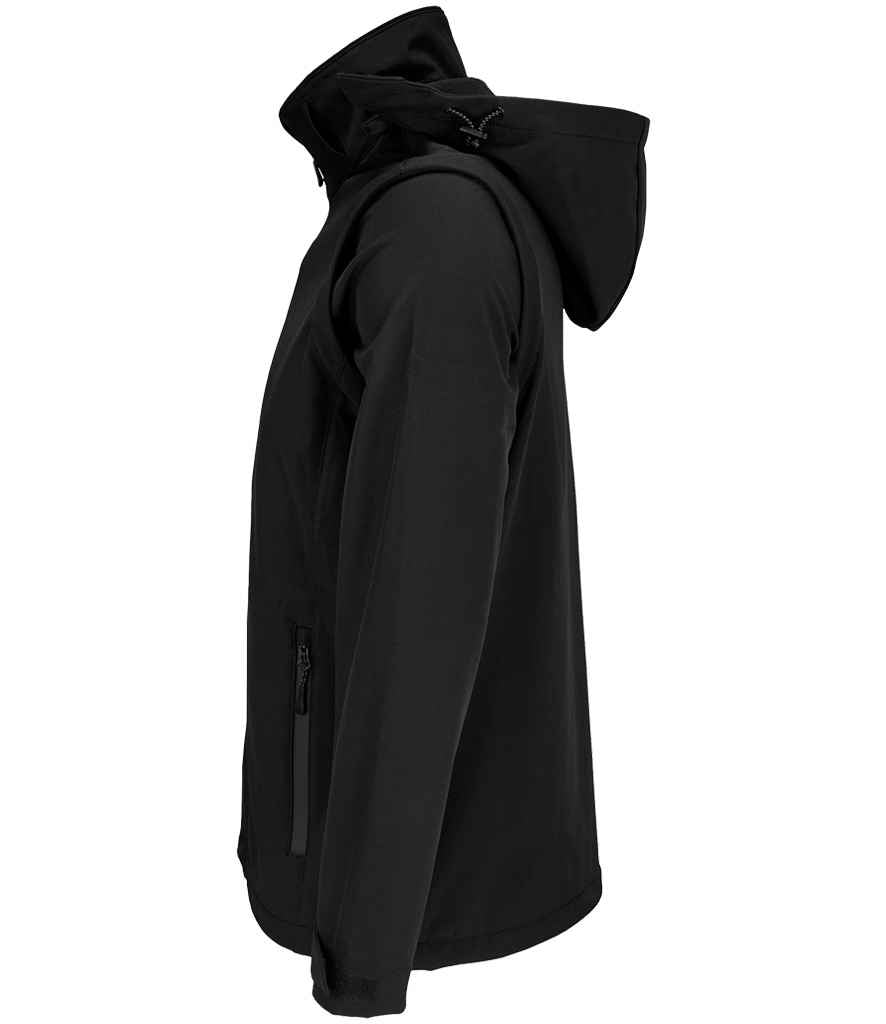SOL'S Unisex Falcon 3-in-1 Soft Shell Jacket in Black, side view
