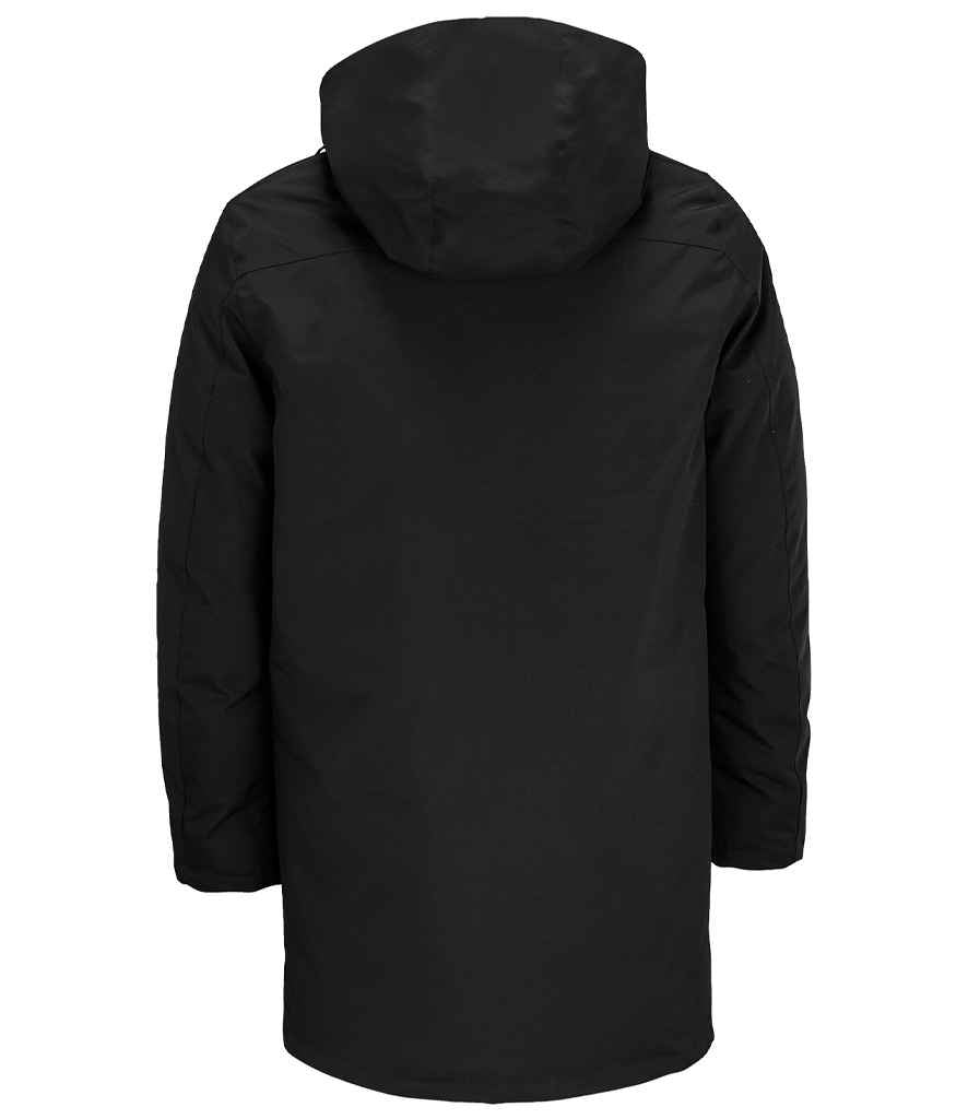 NEOBLU Alfi Warm Parka Jacket in Deep Black, back view