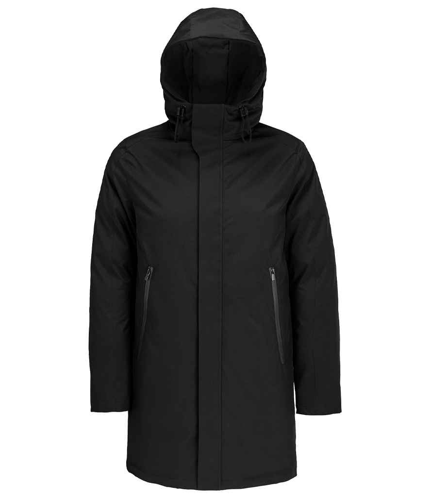 NEOBLU Alfi Warm Parka Jacket in Deep Black, front view
