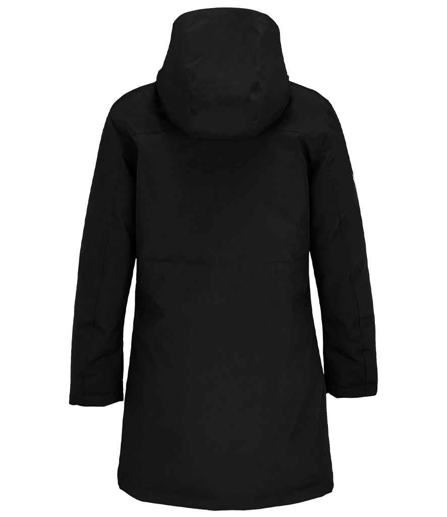 NEOBLU Ladies Alfi Warm Parka Jacket in Deep Black, back view
