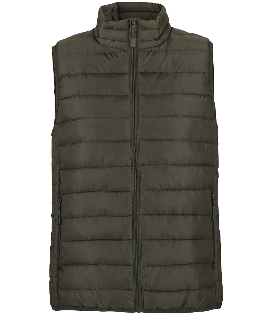 SOL'S Ladies Stream Bodywarmer in Army, front view