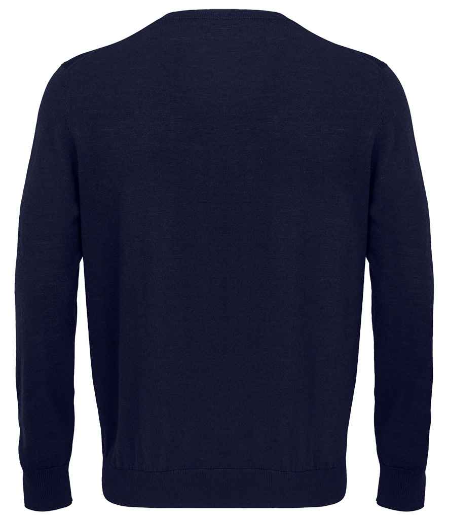 NEOBLU Stuart Round Neck Sweater in Night Blue, back view