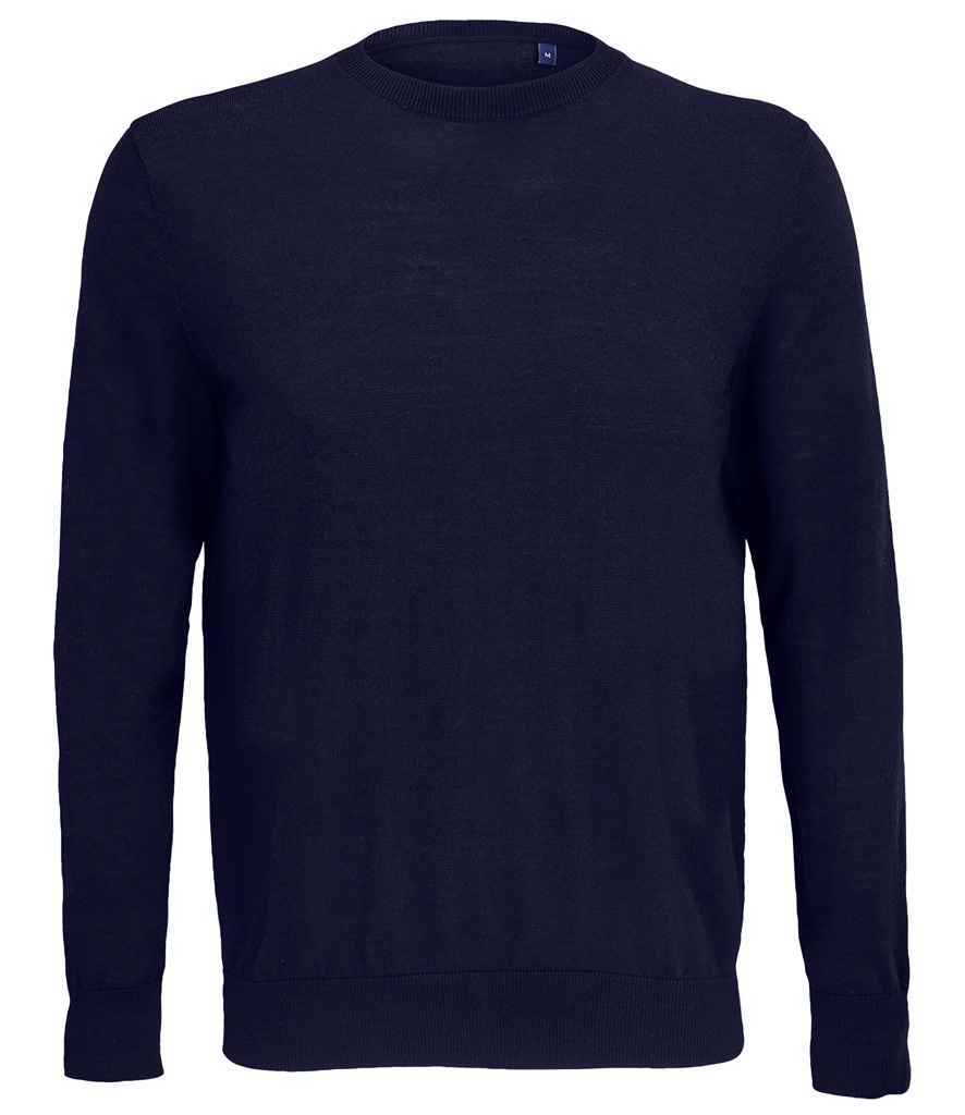 NEOBLU Stuart Round Neck Sweater in Night Blue, front view