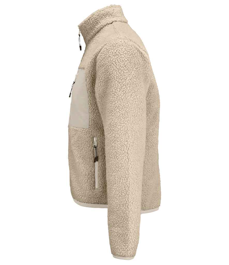 SOL'S Unisex Fury Sherpa Jacket in Shear Beige/Beige, side view