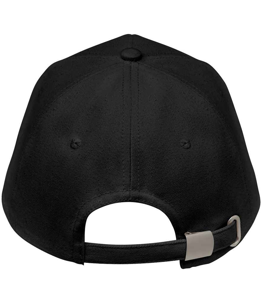 SOL'S Seoul 5 Panel Cap in Black, back view