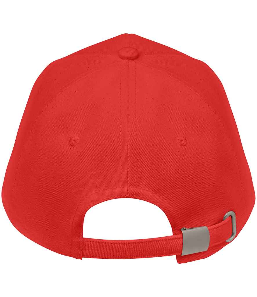 SOL'S Seoul 5 Panel Cap in Red, back view