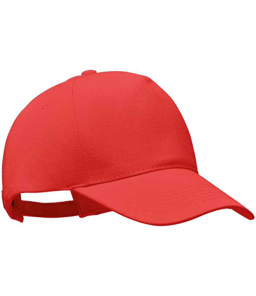 SOL'S Seoul 5 Panel Cap in Red, front view