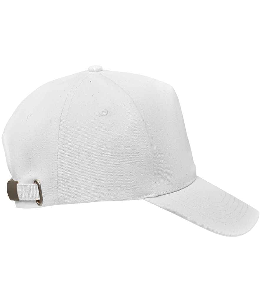 SOL'S Seoul 5 Panel Cap in White, side view