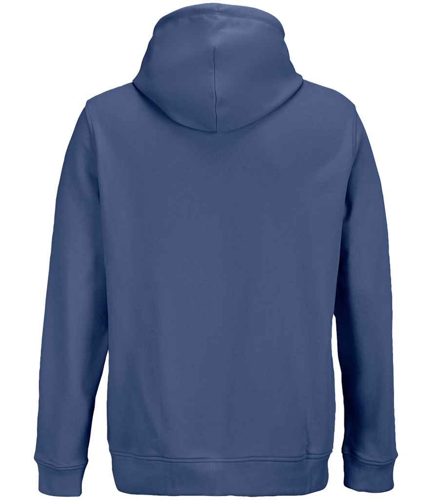 SOL'S Unisex Constellation Hoodie in Denim, back view