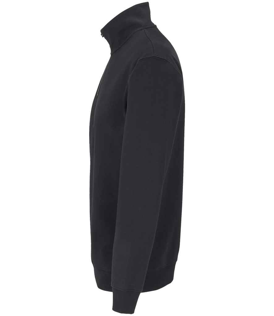 SOL'S Unisex Conrad 1/4 Zip Sweatshirt in Black, side view