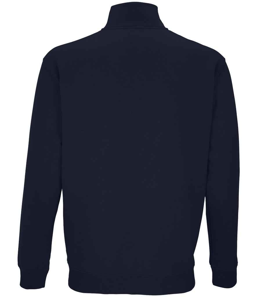 SOL'S Unisex Conrad 1/4 Zip Sweatshirt in French Navy, back view