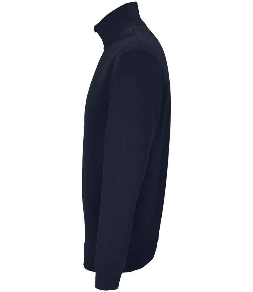 SOL'S Unisex Conrad 1/4 Zip Sweatshirt in French Navy, side view
