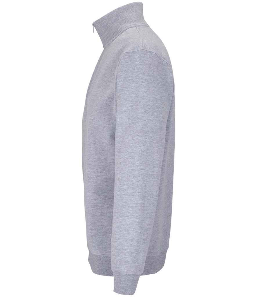 SOL'S Unisex Conrad 1/4 Zip Sweatshirt in Grey Marl, side view