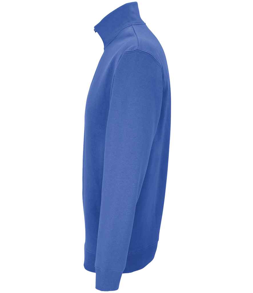 SOL'S Unisex Conrad 1/4 Zip Sweatshirt in Royal Blue, side view