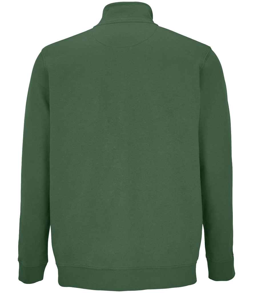SOL'S Unisex Cooper Full Zip Sweat Jacket in Bottle Green, back view