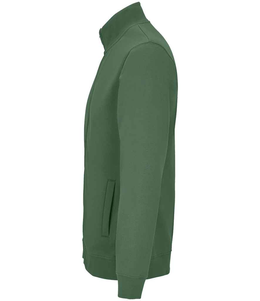 SOL'S Unisex Cooper Full Zip Sweat Jacket in Bottle Green, side view