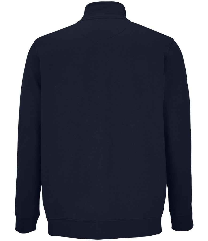 SOL'S Unisex Cooper Full Zip Sweat Jacket in French Navy, back view