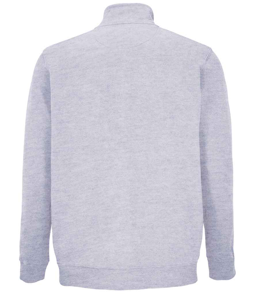 SOL'S Unisex Cooper Full Zip Sweat Jacket in Grey Marl, back view