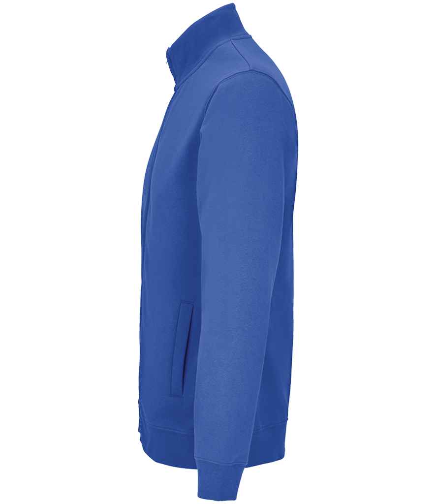 SOL'S Unisex Cooper Full Zip Sweat Jacket in Royal Blue, side view