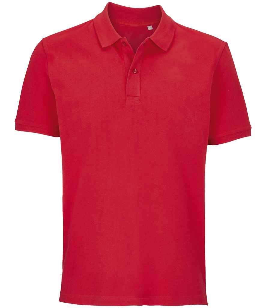 SOL'S Unisex Pegase Piqué Polo Shirt in Bright Red, front view