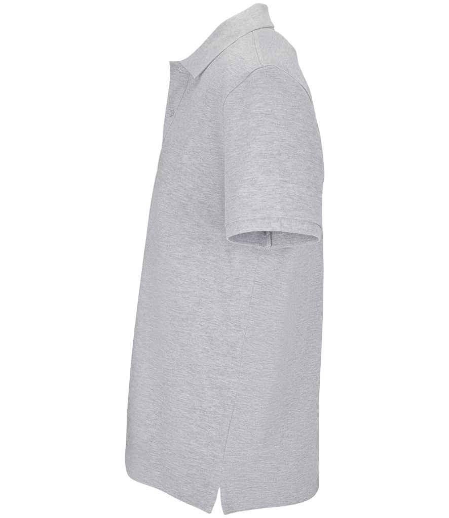 SOL'S Unisex Pegase Piqué Polo Shirt in Grey Marl, side view