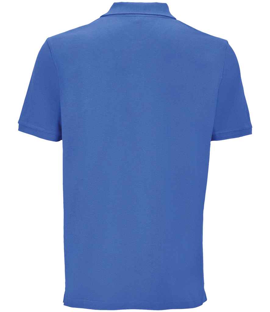 SOL'S Unisex Pegase Piqué Polo Shirt in Royal Blue, back view