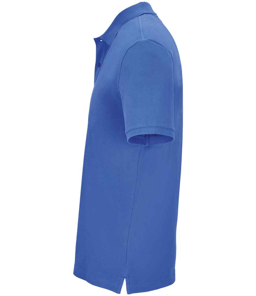 SOL'S Unisex Pegase Piqué Polo Shirt in Royal Blue, side view