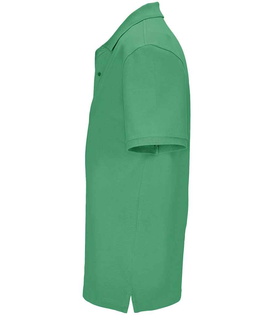 SOL'S Unisex Pegase Piqué Polo Shirt in Spring Green, side view