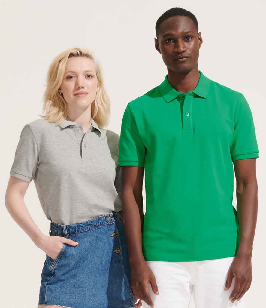SOL'S Unisex Pegase Piqué Polo Shirt in Spring Green