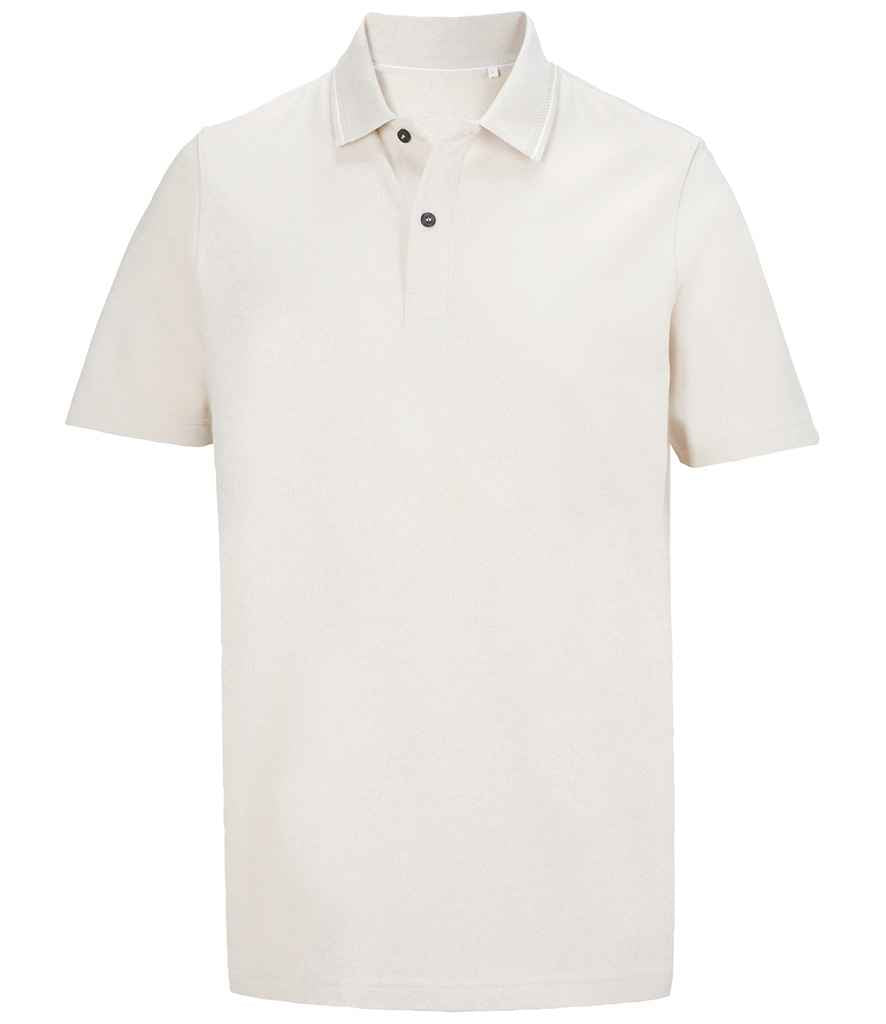 NEOBLU Unisex Orel Piqué Polo Shirt in Dusty Beige, front view