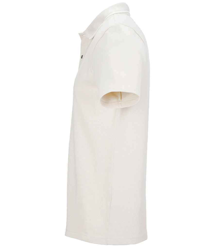 NEOBLU Unisex Orel Piqué Polo Shirt in Dusty Beige, side view