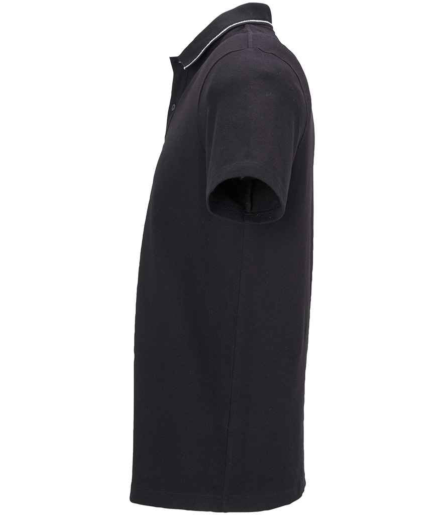 NEOBLU Unisex Orel Piqué Polo Shirt in Deep Black, side view