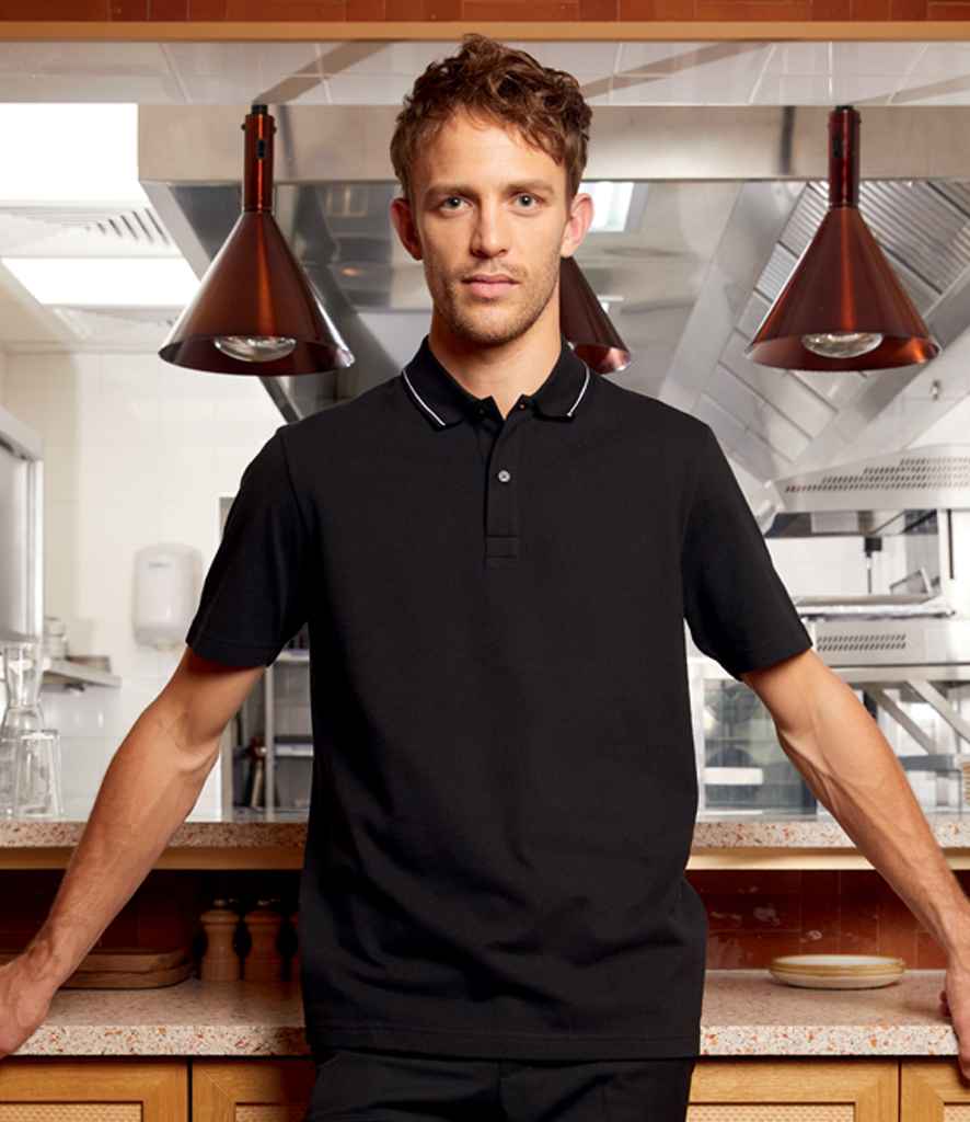 NEOBLU Unisex Orel Piqué Polo Shirt in Deep Black