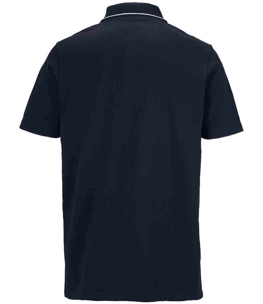 NEOBLU Unisex Orel Piqué Polo Shirt in Night Blue, back view