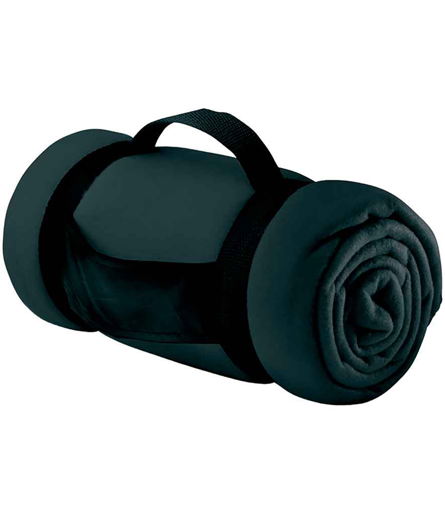 SOL'S Stavenger Plaid Fleece Blanket in Dark Grey, front view