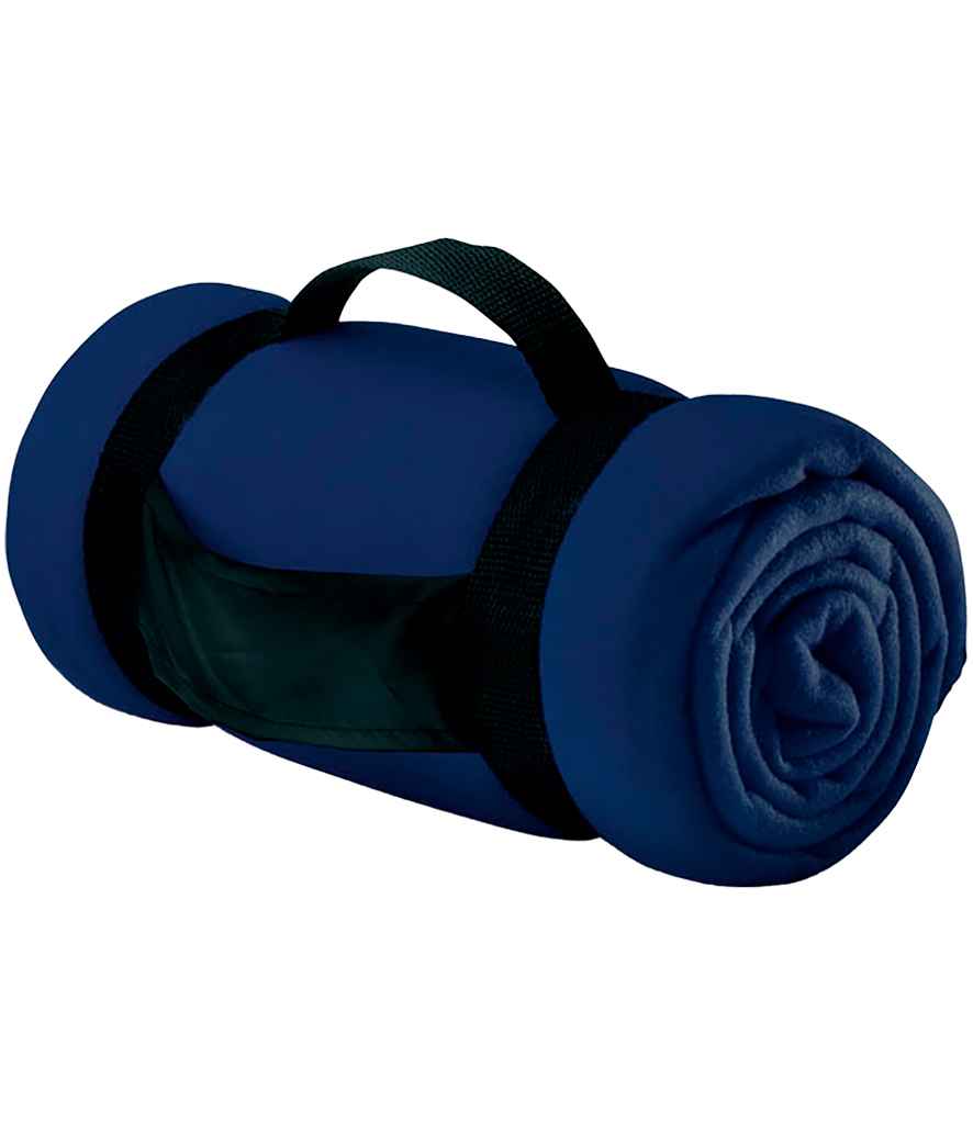 SOL'S Stavenger Plaid Fleece Blanket in French Navy, front view