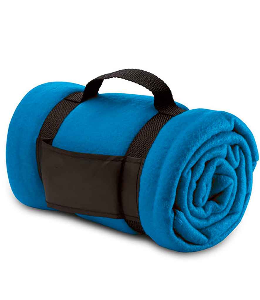 SOL'S Stavenger Plaid Fleece Blanket in Royal Blue, front view