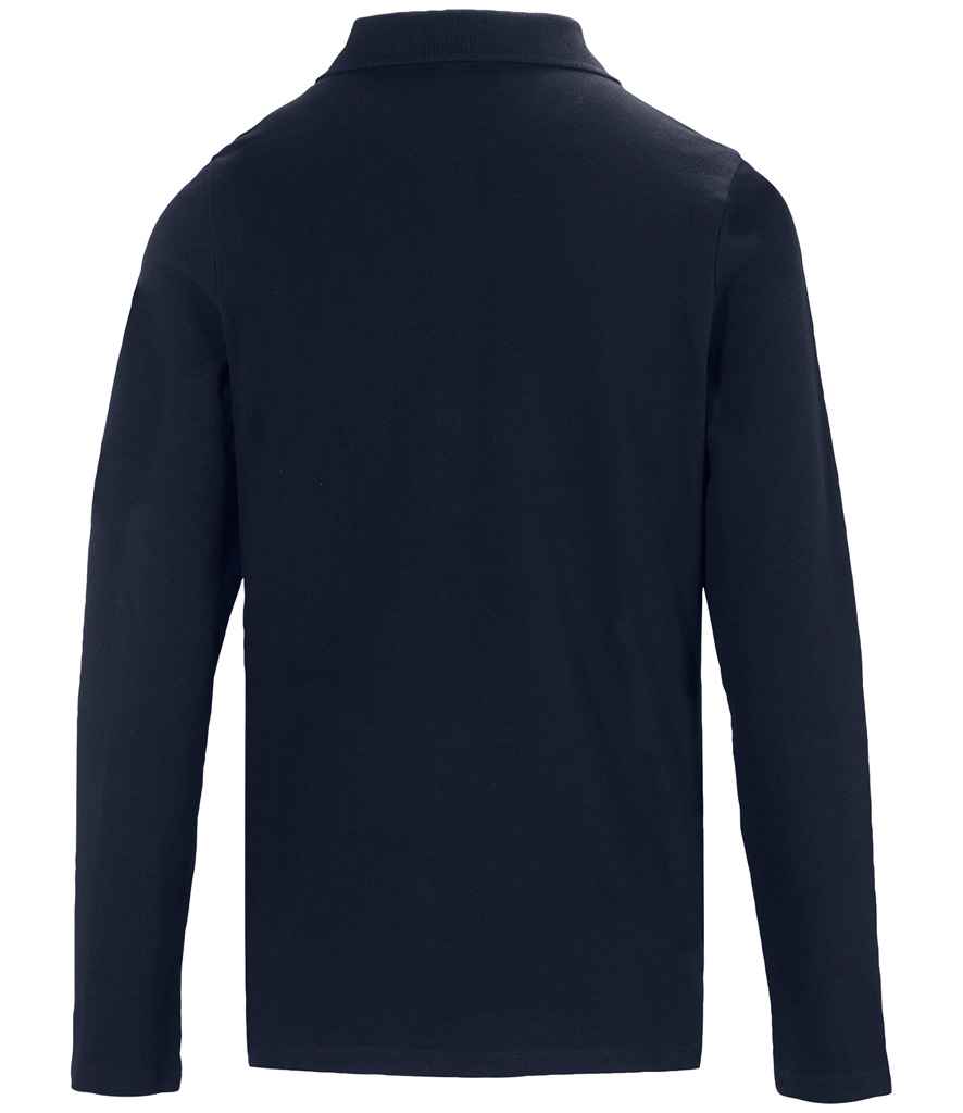 NEOBLU Ladies Owen Long Sleeve Piqué Polo Shirt in Night Blue, back view