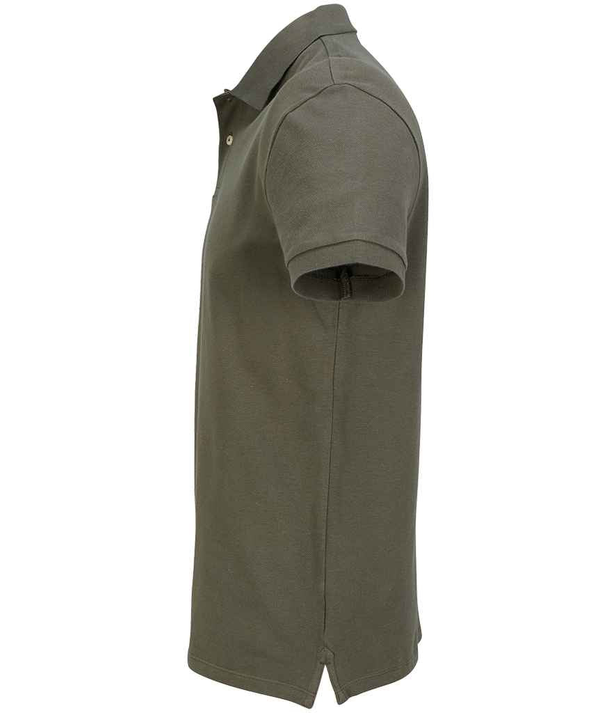 SOL'S Unisex Pacific Twin Piqué Polo Shirt in Army, side view